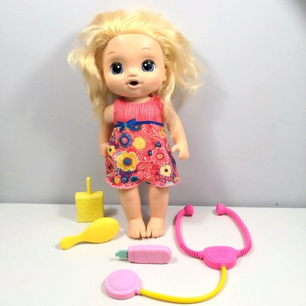 2016 Hasbro Baby Alive Sweet Tear Doll Blonde Interactive Working Red Nose C0957